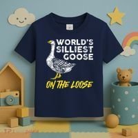 Worlds Silliest Goose On The Loose Funny Toddler T-Shirt thumb 3
