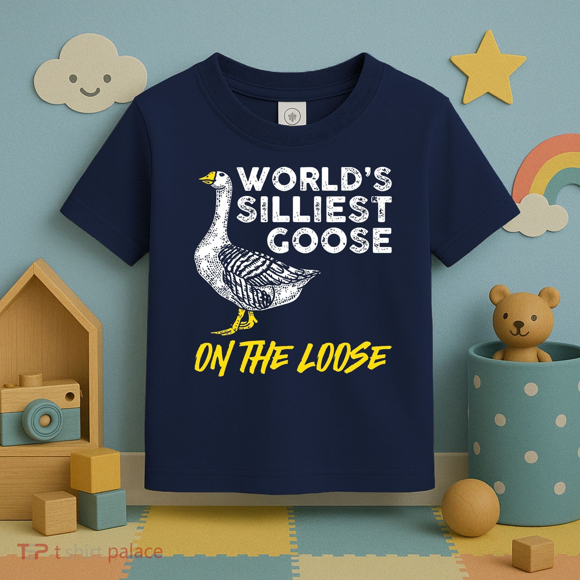 Worlds Silliest Goose On The Loose Funny Toddler T-Shirt