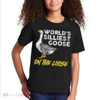Worlds Silliest Goose On The Loose Funny Kids T-Shirt thumb 2