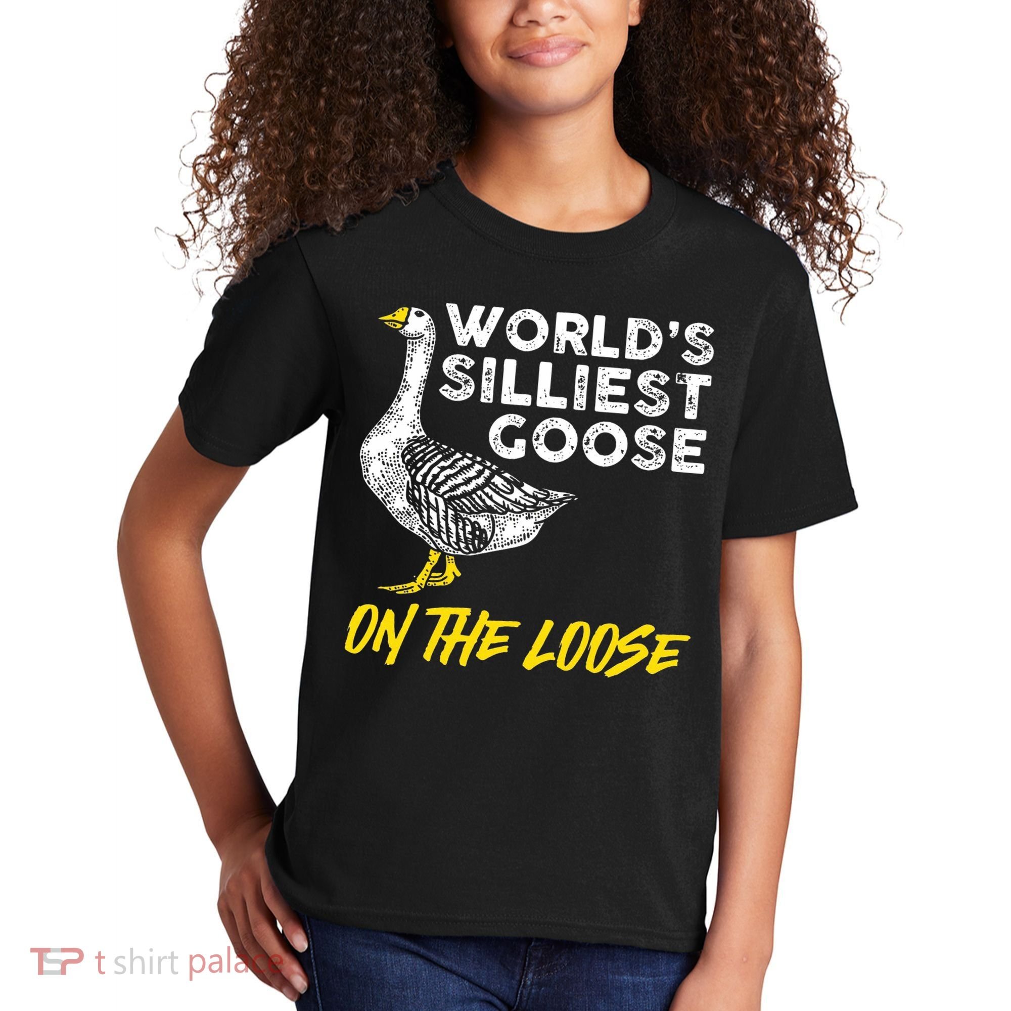 Worlds Silliest Goose On The Loose Funny Kids T-Shirt