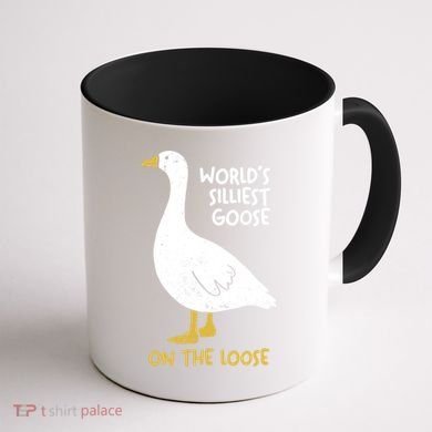 Worlds Silliest Goose On The Loose Coffee Mug back