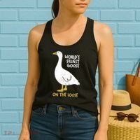 Worlds Silliest Goose On The Loose Women's Tank Top thumb 2
