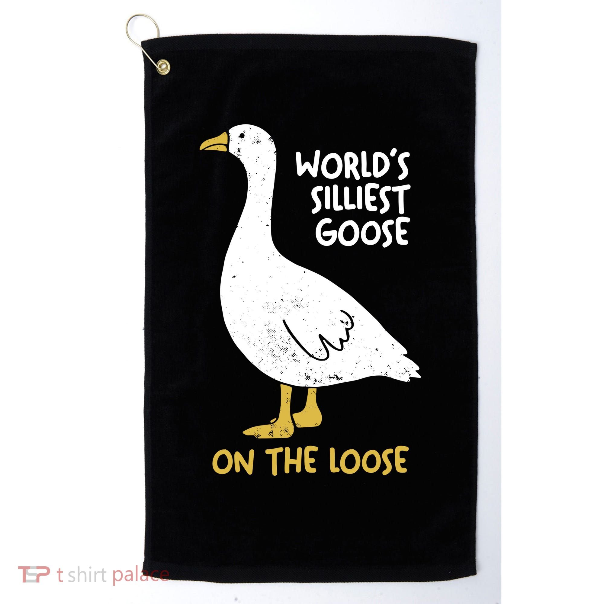 Worlds Silliest Goose On The Loose Golf Towel