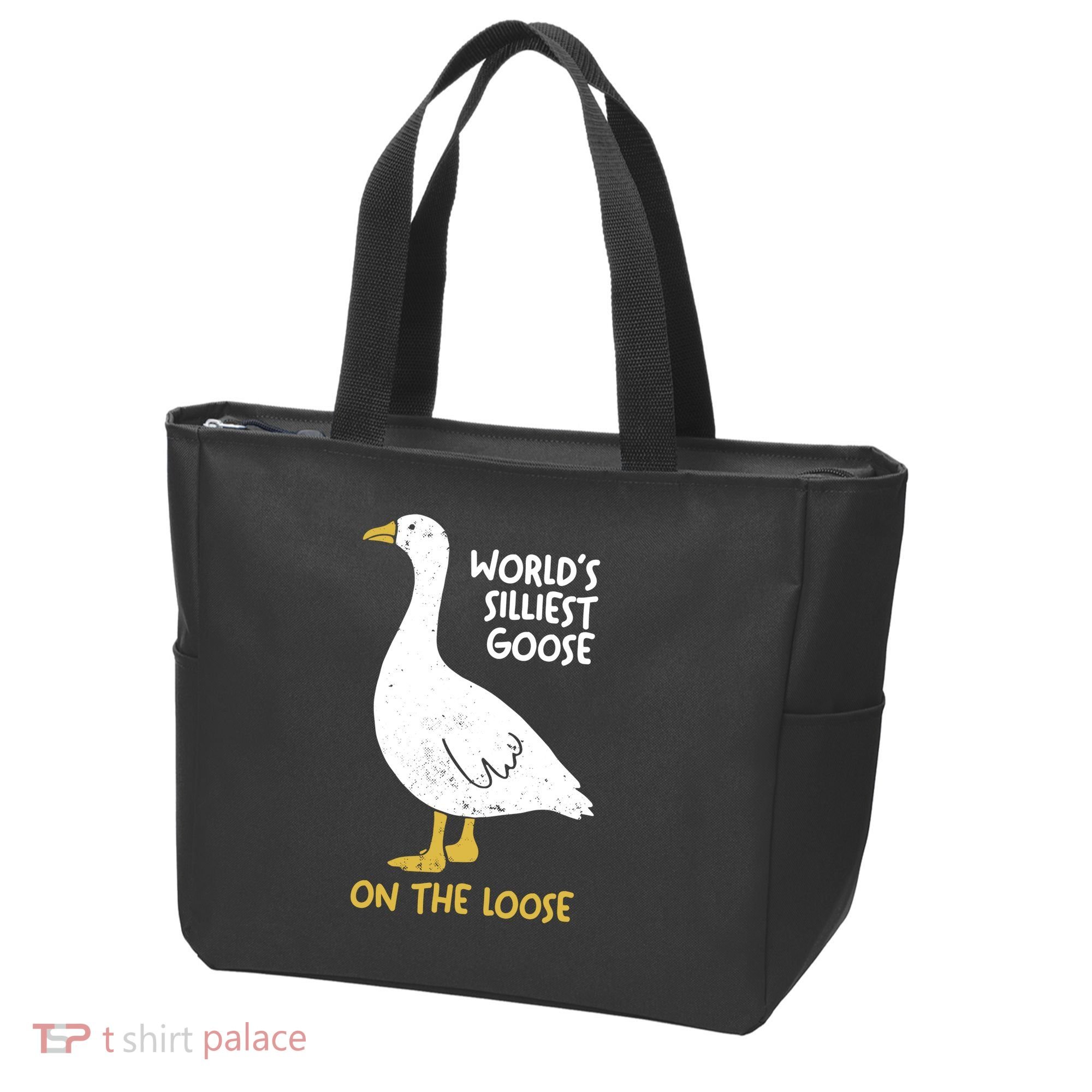 Worlds Silliest Goose On The Loose Tote Bag