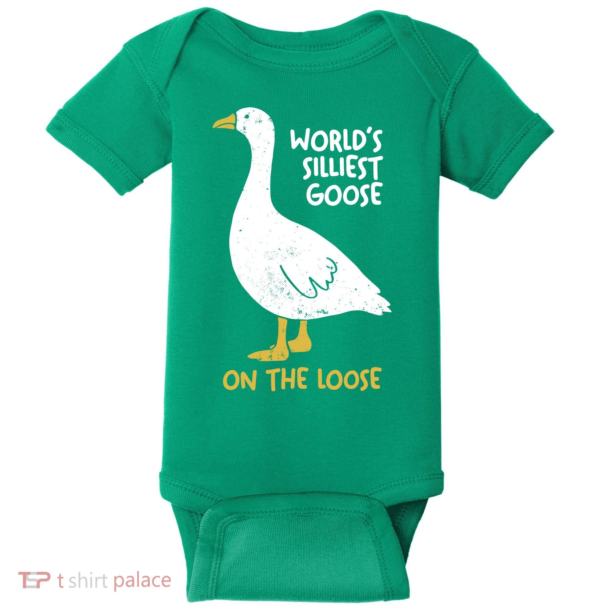 Worlds Silliest Goose On The Loose Baby Bodysuit