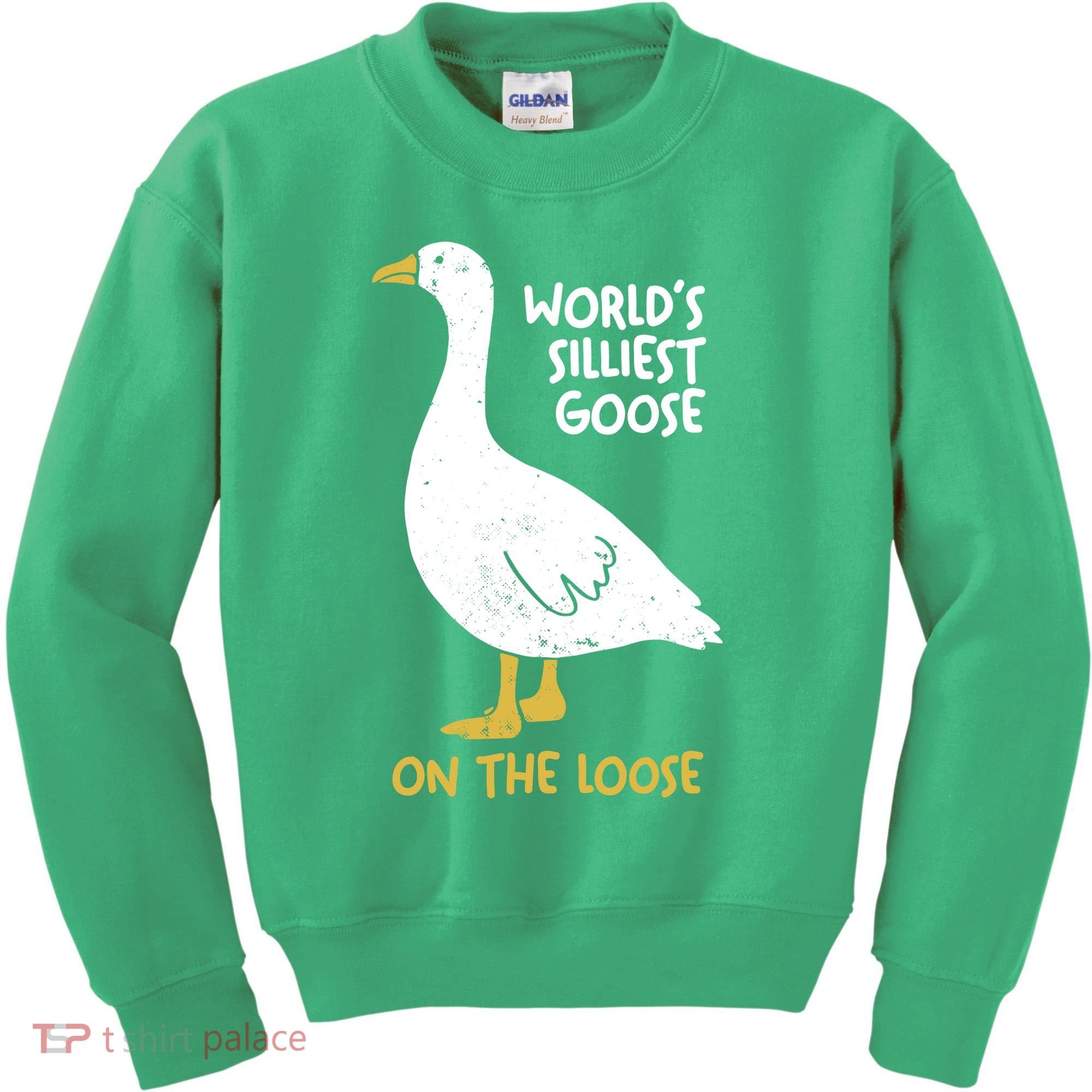 Worlds Silliest Goose On The Loose Kids Sweatshirt