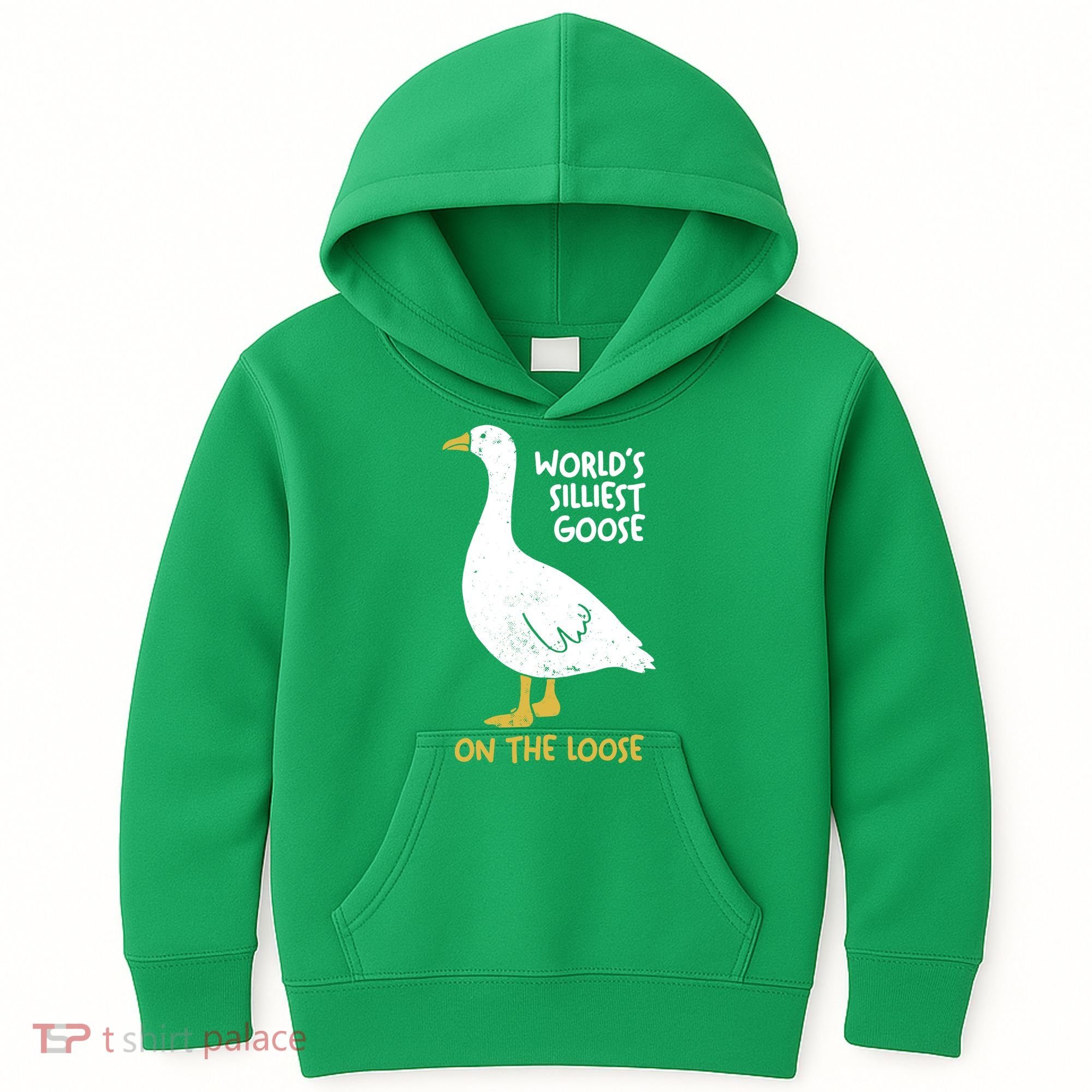 Worlds Silliest Goose On The Loose Kids Hoodie