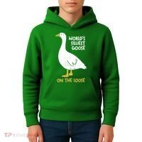 Worlds Silliest Goose On The Loose Kids Hoodie thumb 4