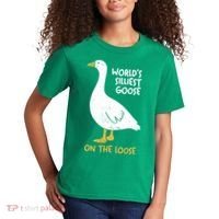Worlds Silliest Goose On The Loose Kids T-Shirt thumb 2