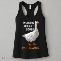 World's Silliest Goose On The Loose Funny Silly Women's Tank Top thumb 3