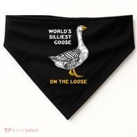 Worlds Silliest Goose On The Loose USA-Made Doggie Bandana thumb 0