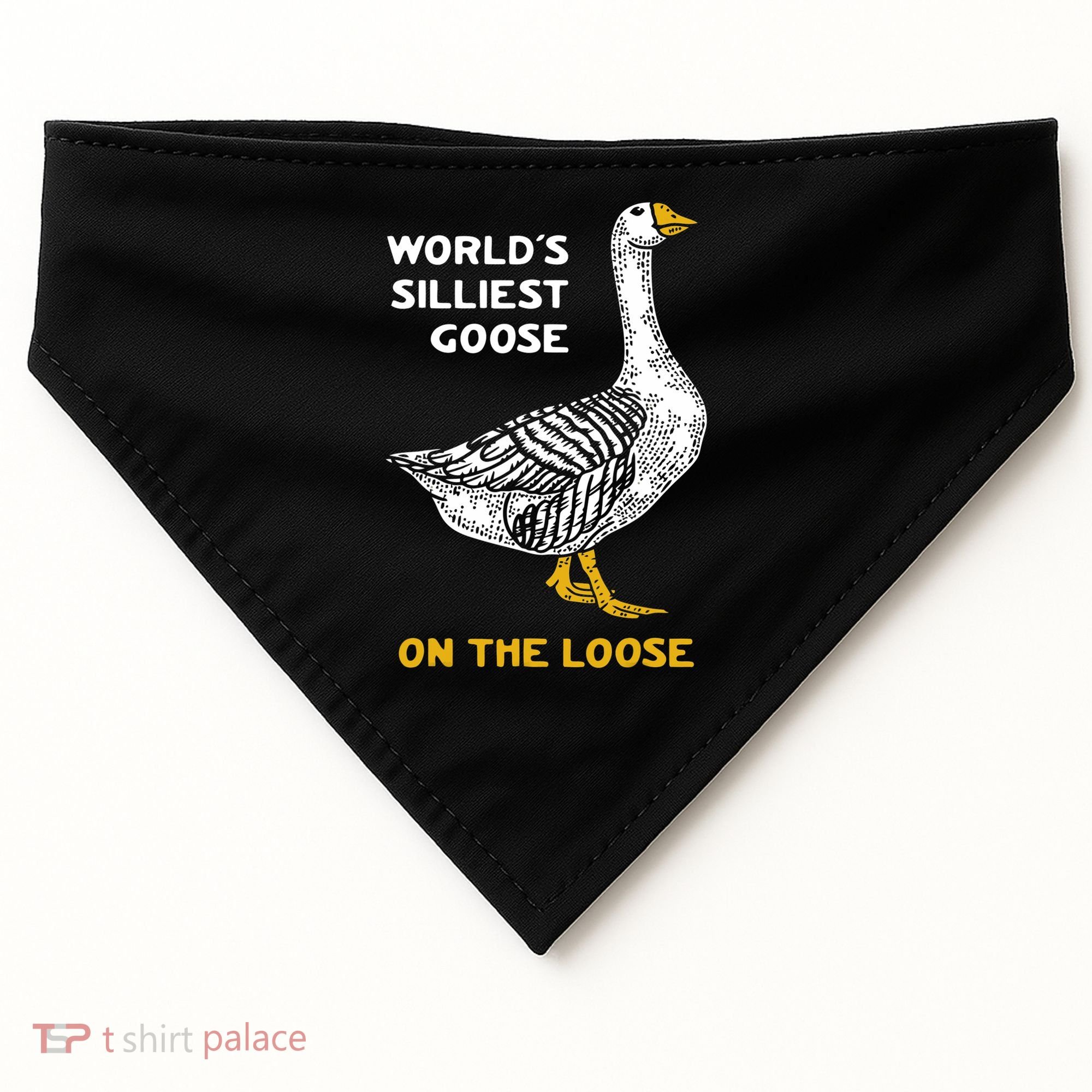 Worlds Silliest Goose On The Loose USA-Made Doggie Bandana