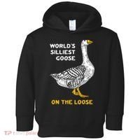 Worlds Silliest Goose On The Loose Toddler Hoodie thumb 0
