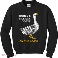 Worlds Silliest Goose On The Loose Kids Sweatshirt thumb 0