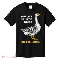 Worlds Silliest Goose On The Loose Kids T-Shirt thumb 0