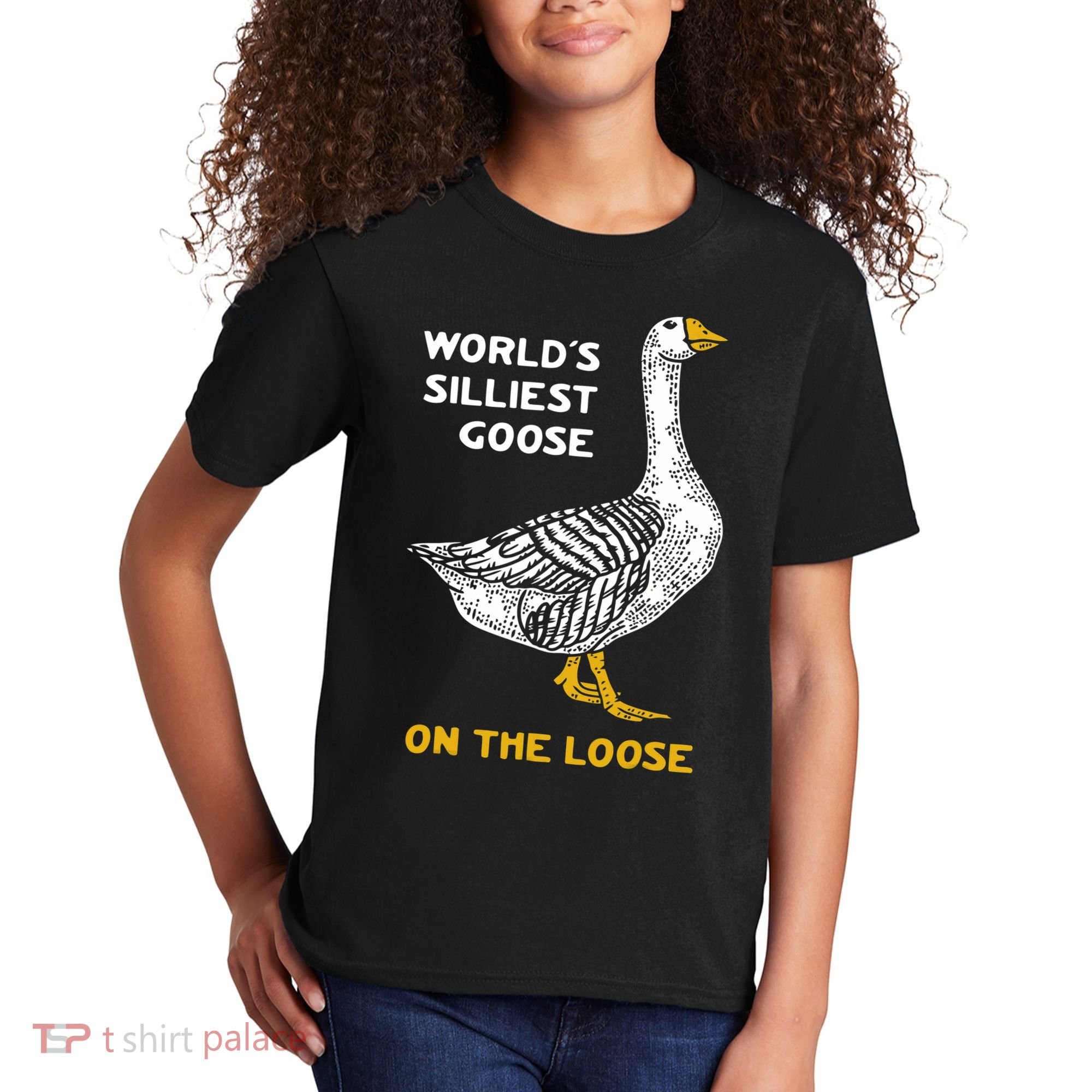 Worlds Silliest Goose On The Loose Kids T-Shirt