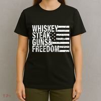 Whiskey Steak Guns And Freedom Pro America T-Shirt thumb 4