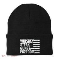 Whiskey Steak Guns And Freedom Pro America Beanie thumb 0