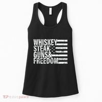 Whiskey Steak Guns And Freedom Pro America Women's Tank Top thumb 0