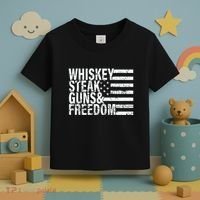 Whiskey Steak Guns And Freedom Pro America Toddler T-Shirt thumb 3