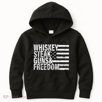 Whiskey Steak Guns And Freedom Pro America Kids Hoodie thumb 0