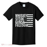 Whiskey Steak Guns And Freedom Pro America Kids T-Shirt thumb 0