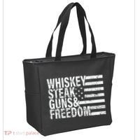 Whiskey Steak Guns And Freedom Pro America Tote Bag thumb 2