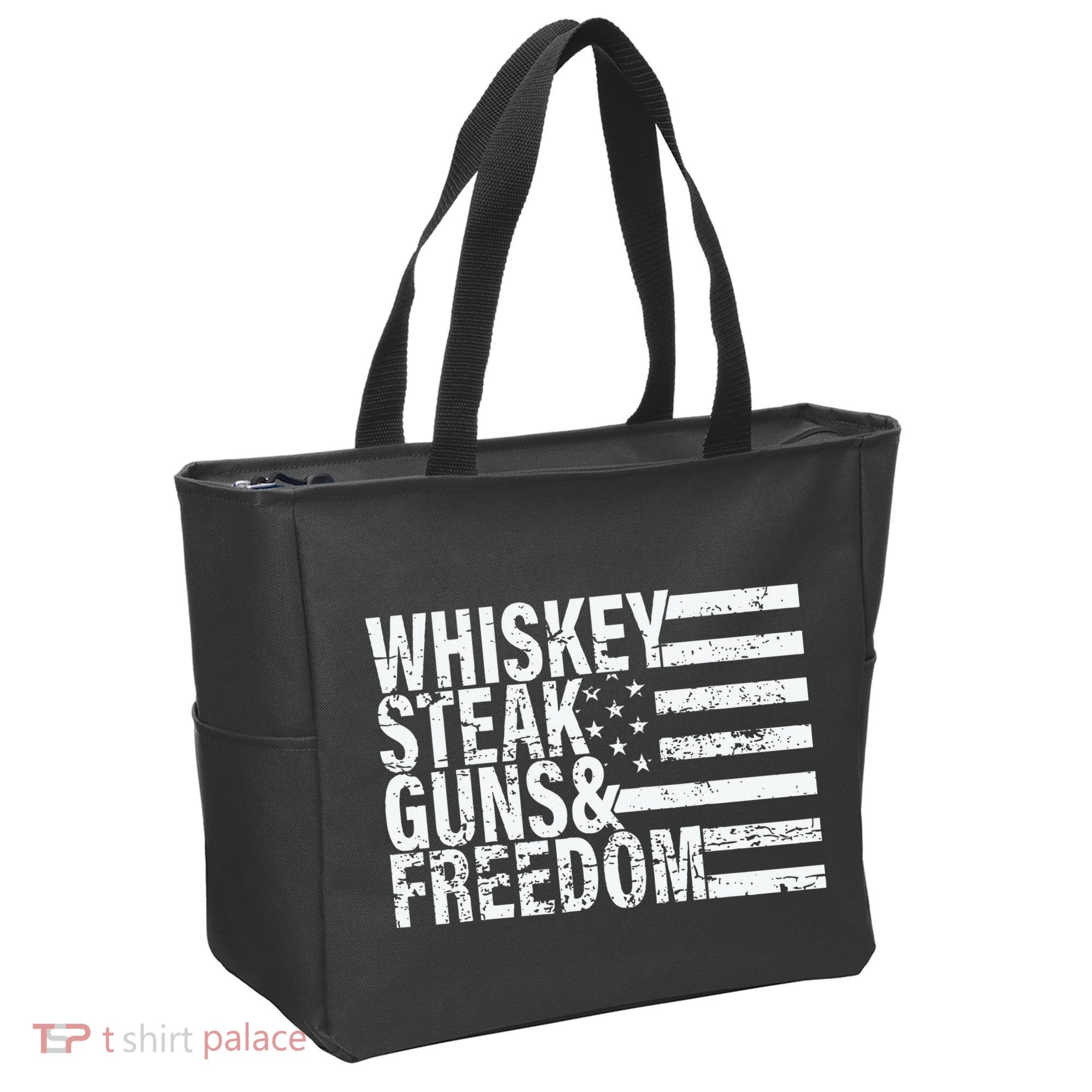 Whiskey Steak Guns And Freedom Pro America Tote Bag