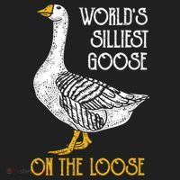 World's Silliest Goose On The Loose Funny Women's Dry Zone Grid Polo thumb 2