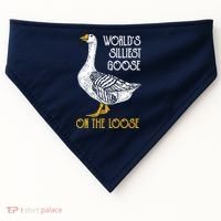 World's Silliest Goose On The Loose Funny USA-Made Doggie Bandana thumb 0
