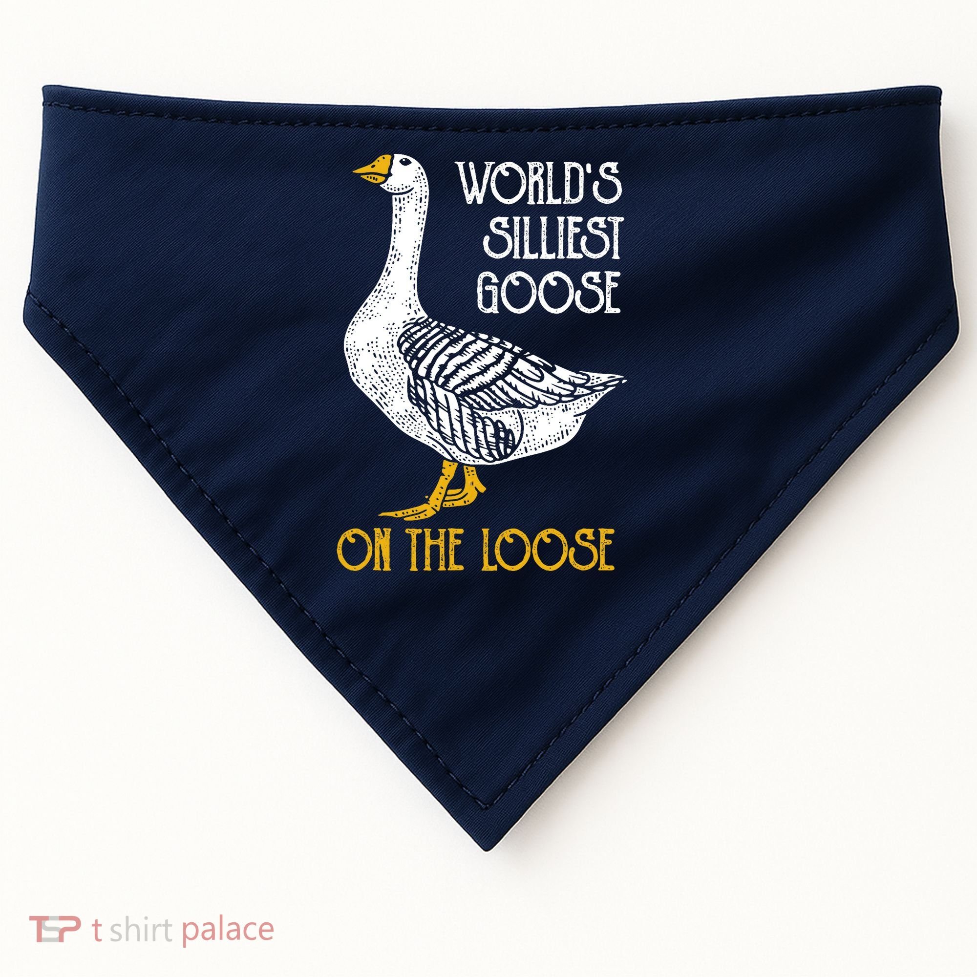 World's Silliest Goose On The Loose Funny USA-Made Doggie Bandana