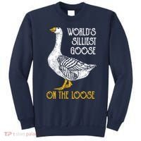World's Silliest Goose On The Loose Funny Sweatshirt thumb 0