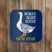 World's Silliest Goose On The Loose Funny Coaster thumb 0