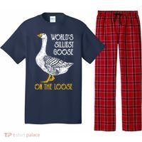 World's Silliest Goose On The Loose Funny Pajama Set thumb 0