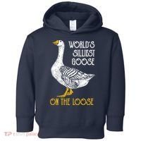 World's Silliest Goose On The Loose Funny Toddler Hoodie thumb 0
