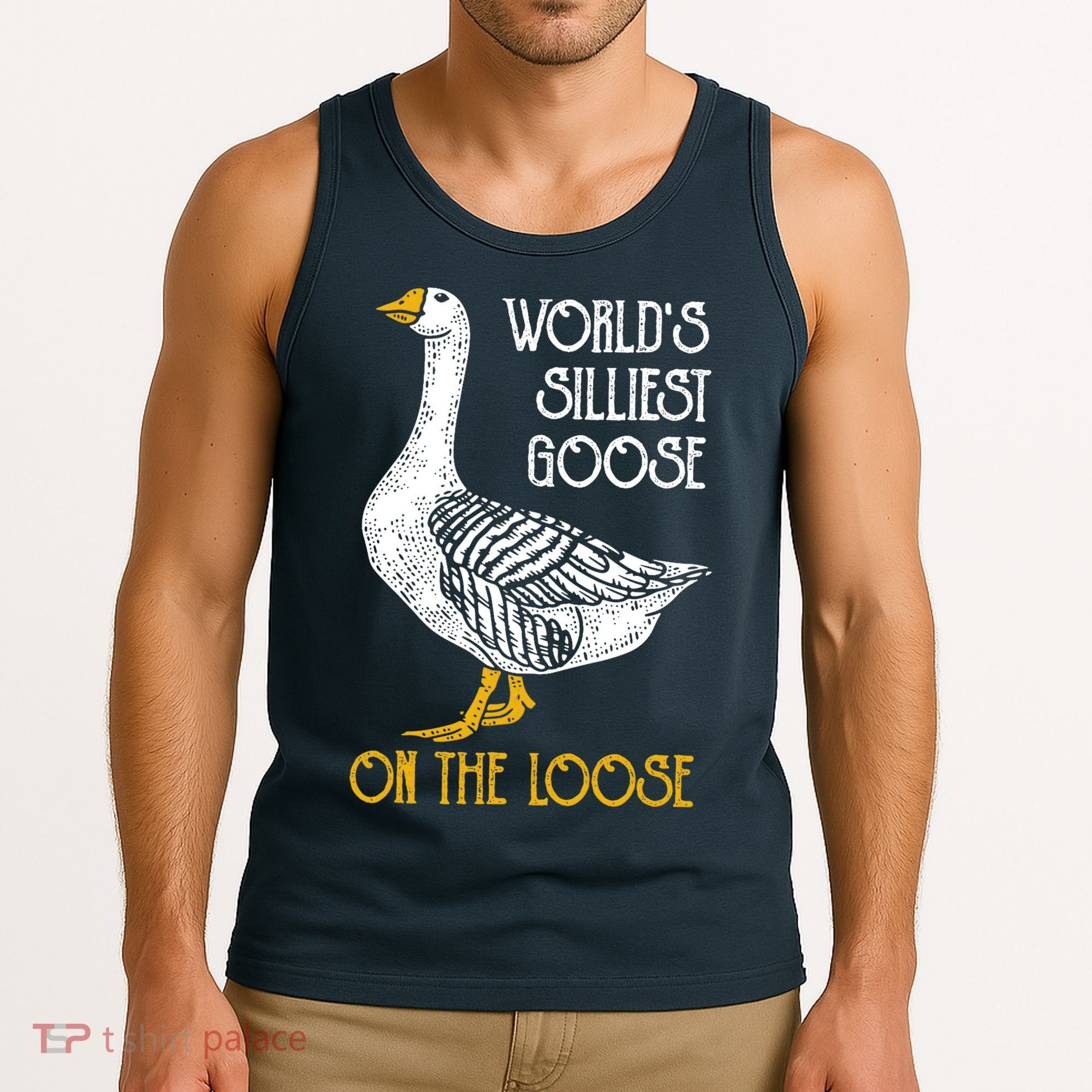 World's Silliest Goose On The Loose Funny Tank Top
