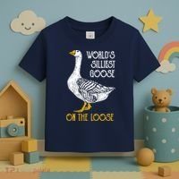 World's Silliest Goose On The Loose Funny Toddler T-Shirt thumb 3