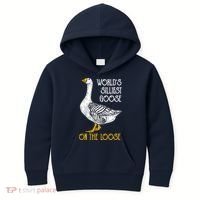 World's Silliest Goose On The Loose Funny Kids Hoodie thumb 0