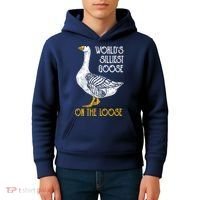 World's Silliest Goose On The Loose Funny Kids Hoodie thumb 4