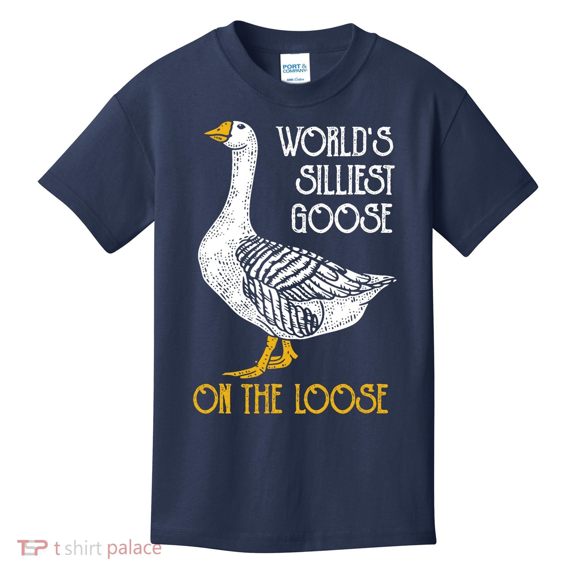 World's Silliest Goose On The Loose Funny Kids T-Shirt