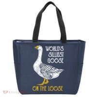 World's Silliest Goose On The Loose Funny Tote Bag thumb 0