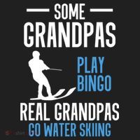 Water Ski Grandpa Skiing Waterski Waterskiing Holiday Waves Great Gift Women's Sweatshirt thumb 2