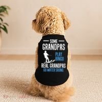 Water Ski Grandpa Skiing Waterski Waterskiing Holiday Waves Great Gift Doggie Tank thumb 2