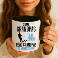 Water Ski Grandpa Skiing Waterski Waterskiing Holiday Waves Great Gift Coffee Mug thumb 3
