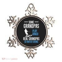 Water Ski Grandpa Skiing Waterski Waterskiing Holiday Waves Great Gift Ornament thumb 0