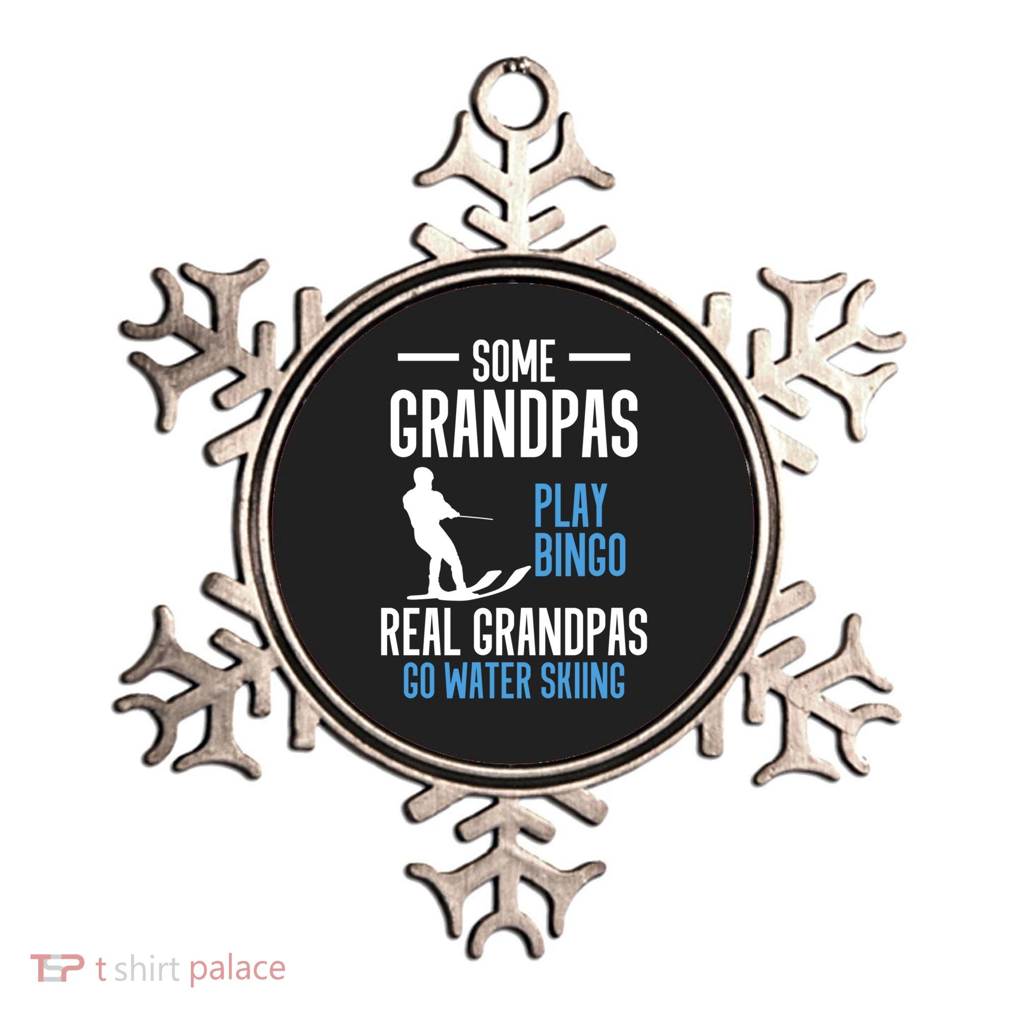 Water Ski Grandpa Skiing Waterski Waterskiing Holiday Waves Great Gift Ornament