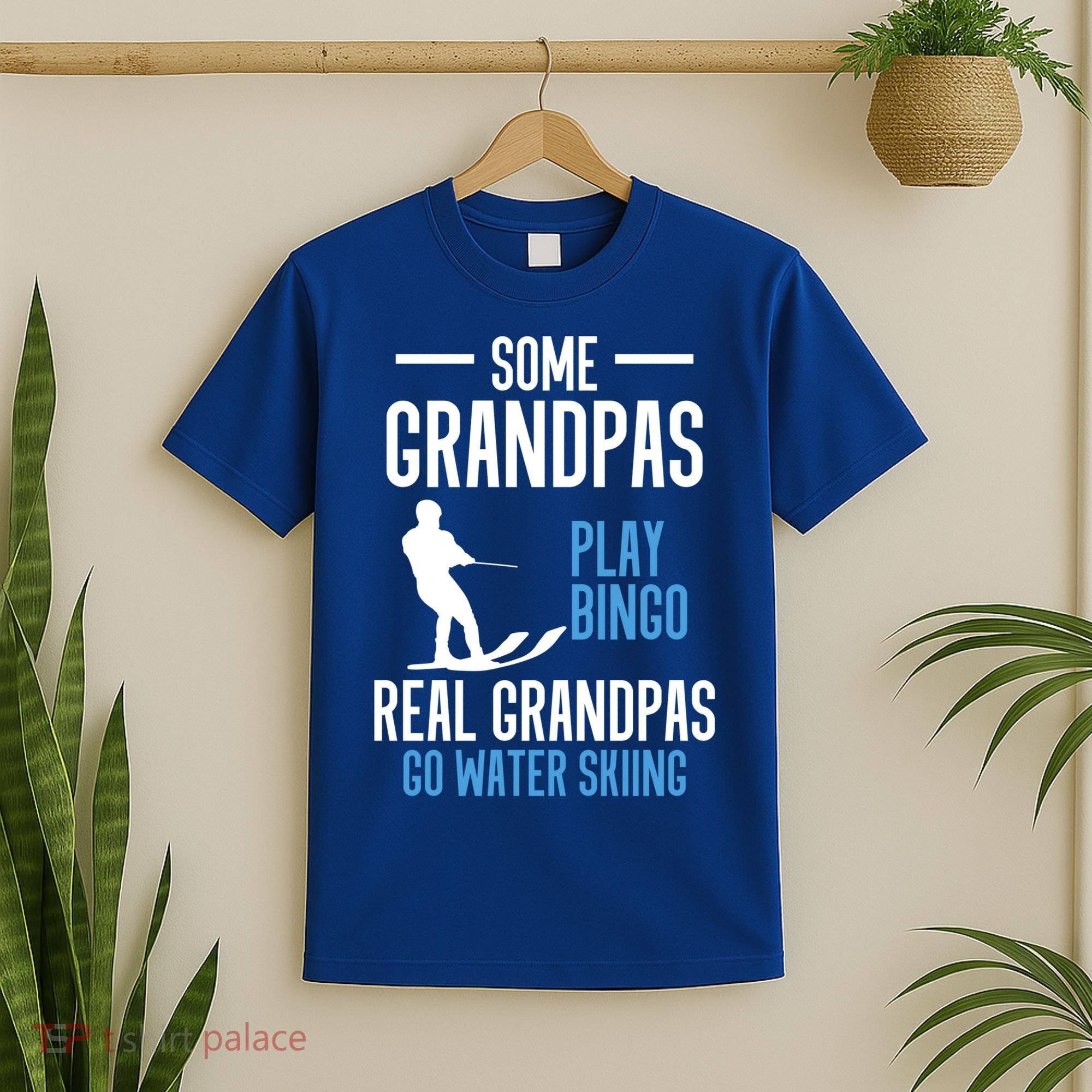 Water Ski Grandpa Skiing Waterski Waterskiing Holiday Waves Great Gift T-Shirt