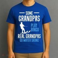 Water Ski Grandpa Skiing Waterski Waterskiing Holiday Waves Great Gift T-Shirt thumb 3
