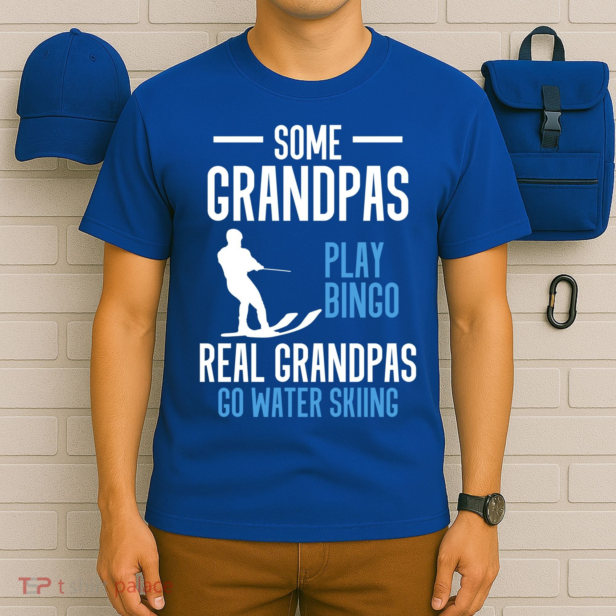 Water Ski Grandpa Skiing Waterski Waterskiing Holiday Waves Great Gift T-Shirt