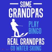 Water Ski Grandpa Skiing Waterski Waterskiing Holiday Waves Great Gift Mousepad thumb 1